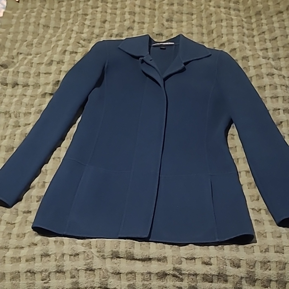 Vintage Linda Allard Ellen Tracy Navy Blue Blazer, size 4